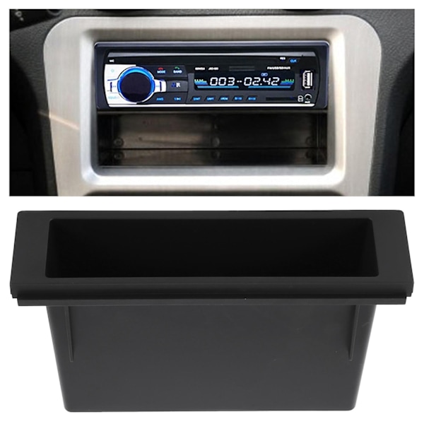 Universell bil dubbel 1 Din instrumentbräda mugghållare förvaringslåda plast för stereo radio-WELLNGS