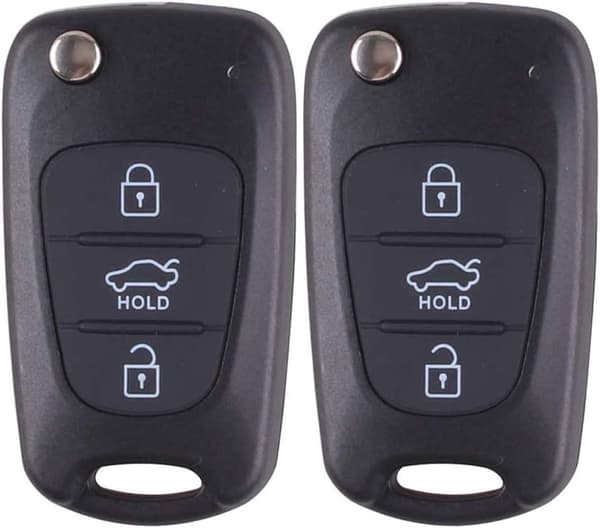 Hyundai i20 i30 i35 ix20 ix35 Treknapps ersättningsnyckel (2-pack)