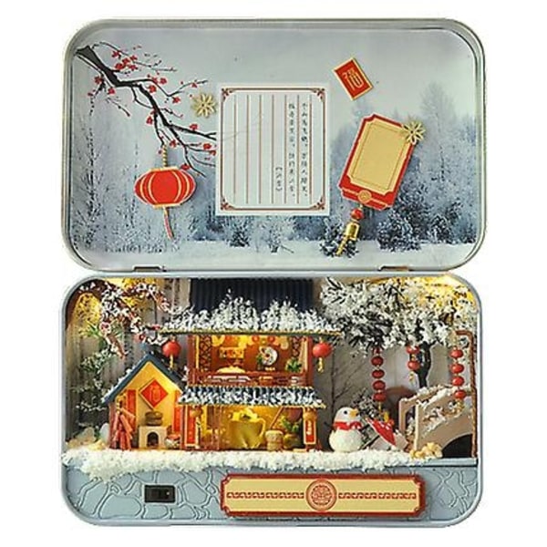 Box Theater Miniatyyri Nukkekoti Valmiiksi Valmistettu Pieni Tee-se-itse Nukkekotipaketti Huonekalukotelo lelut Lapsille Syntymäpäivälahjat-WELLNGS Th8