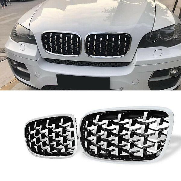 Sølvfarget frontgrill til X5 E70 / X6 E71 2008-2013 - WELLNGS 0 0