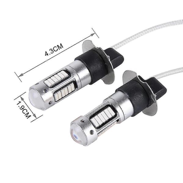 H3 10W 30 SMD-4014 LED Tåkelys for bil, DC 12V - WELLNGS Blue Light