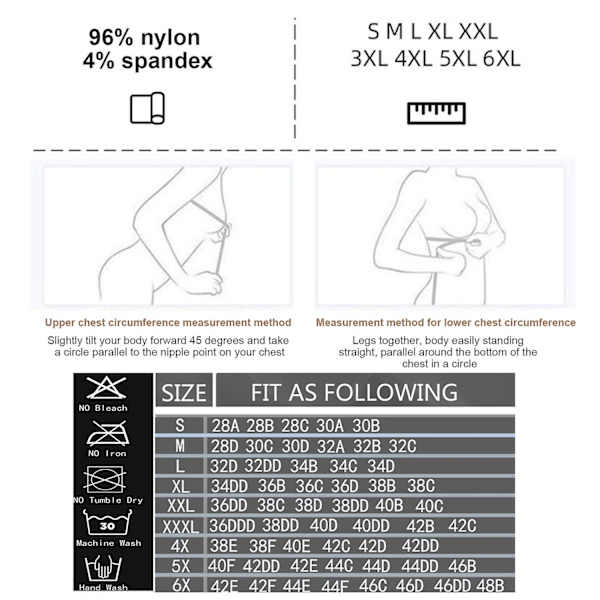 Ultra Breeze Air Lift BH, Andningsbar och sval BH för kvinnor, sömlös M-6XL, 100% ny - WELLNGS White XXL