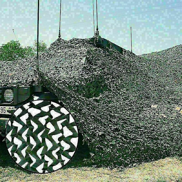 4m*6m Camo Net Hunting/shooting Camouflage Hide Army Camping Woodland Netting Ukab-WELLNGS Dark Green 4m x 6m