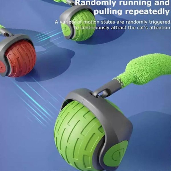 Speedy Tail 2.0, Speedy Tail Kattleksak, Speedy Tail 2.0 Kattleksak, Automatisk Rörlig leksak - WELLNGS Green