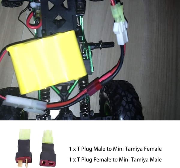 Deans Stik T-Connector Han/Hun Adapter Kit til RC Biler, Fly, Helikoptere, Droner, Lithium Batterier - WELLNGS