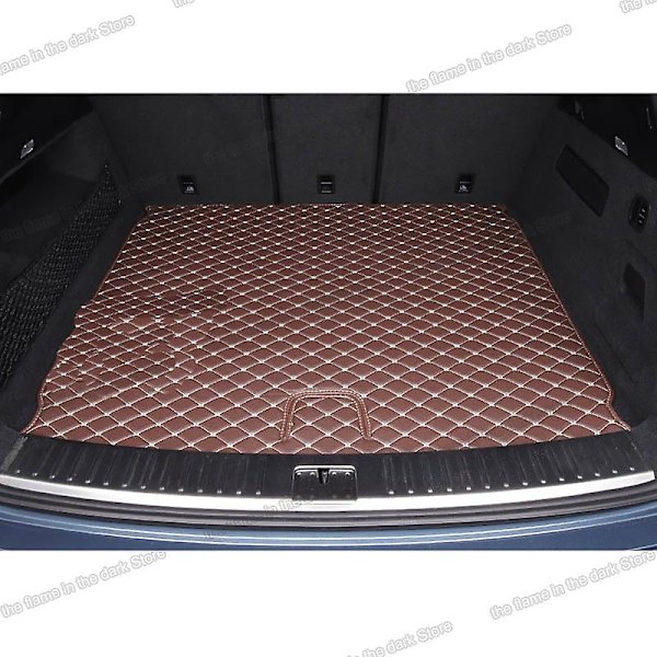 Nahkainen auton tavaratilan matto Porsche Cayenne 2018 2019 2020 2021 2022 2023 takakontti tavaratila lisävarusteet tyyny tavaratilan vuoraus 2024-WELLNGS black black wire