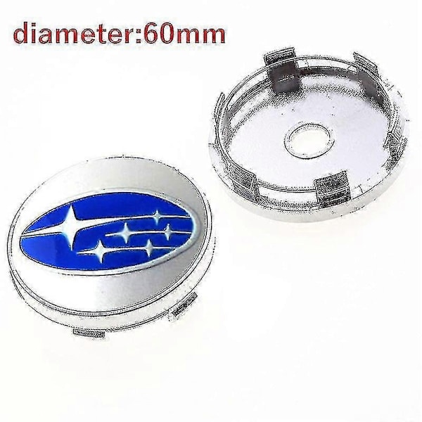 Sæt med 60mm Bil-Stil Hjulkapsler til Subaru Sti Wrx Forester Outback Impreza Legacy Xv Tribeca Tilbehør - WELLNGS F
