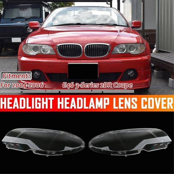 Forlygte Lampe Linse Dæksel til E46 2DR Coupe 325Ci 330Ci 2003-2006-WELLNGS