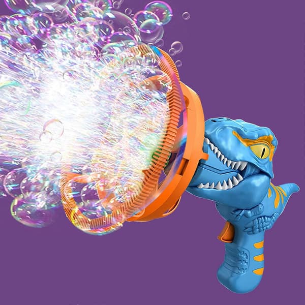 Boble Dinosaur Boblemaskine Blæser Elektrisk Vindmølle Børns Sommer Strand Boder Legetøj-WELLNGS Blue