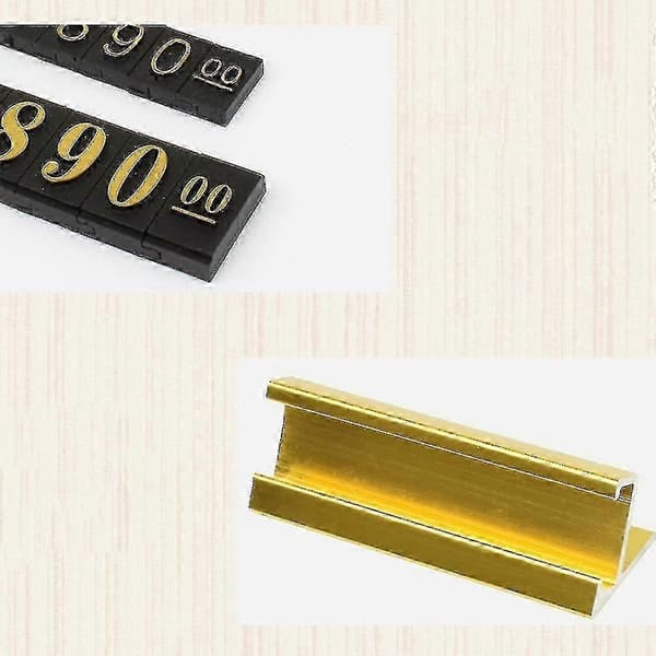 20 stk. L-formet metallprislappdisplay for produktpresentasjon - WELLNGS