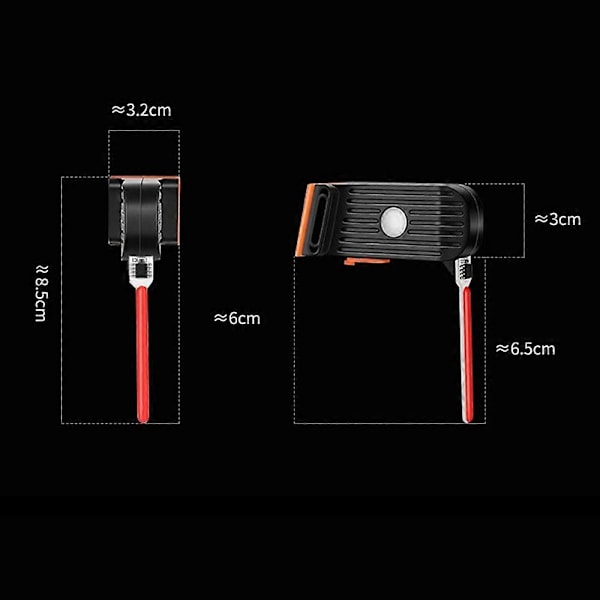 Ladattava LED-pyörän takavalo, erittäin kirkas LED-varoitusvalo maastopyörään, pyöränvalo, polkupyörä - WELLNGS orange