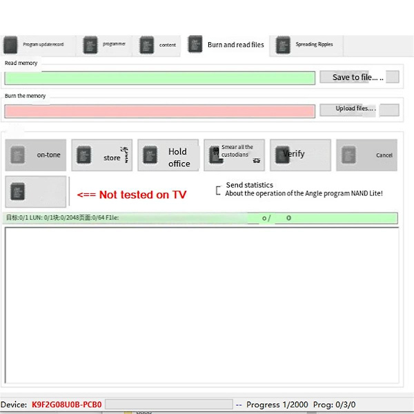 NAND FLASH -poltin NANDLite Flash-muistin ohjelmoija reititin LCD-televisiolle Spansion Winbond-WELLNGS