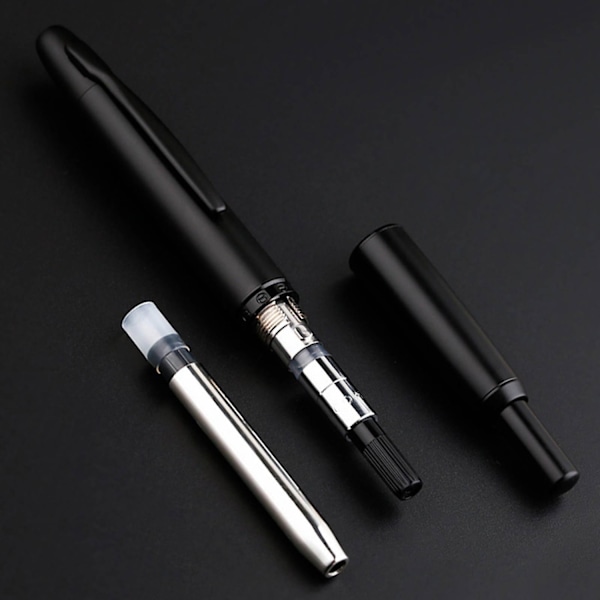 Majohn A1 Tryk Metal Fyldpen med Klips Iridium Ekstra Fin Nib 0,38 mm Kontor Fg-WELLNGS Gray Stripe