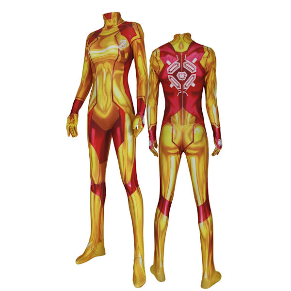 Hot Toys Metroid Samus Zero Jumpsuit Cosplay Joulu Syntymäpäiväjuhla Jumpsuit Set K-WELLNGS Kid M Metroid Prime