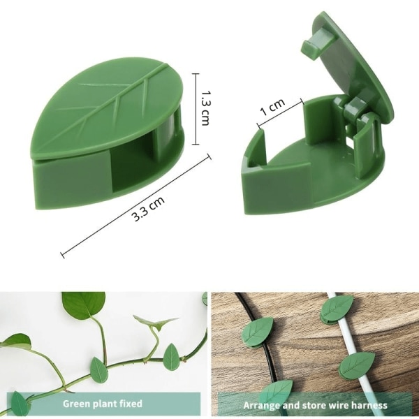 Selvklæbende planteholdere - Smarte usynlige planteclips - WELLNGS 20-Pack
