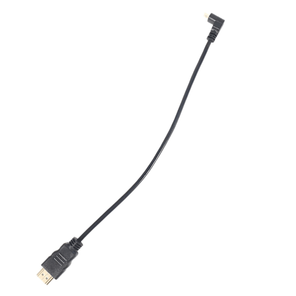 30 cm Micro-HDMI vinkelhane till HDMI hane (90 grader) - Stödjer 4k (typ B) - WELLNGS