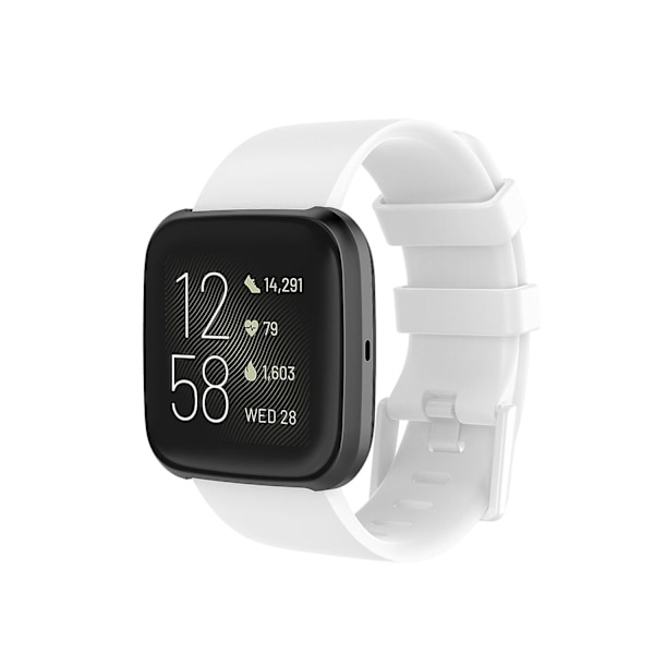 Silikone urrem til Fitbit Versa 2/Versa Lite/Størrelse: L-WELLNGS White Other Phone Models