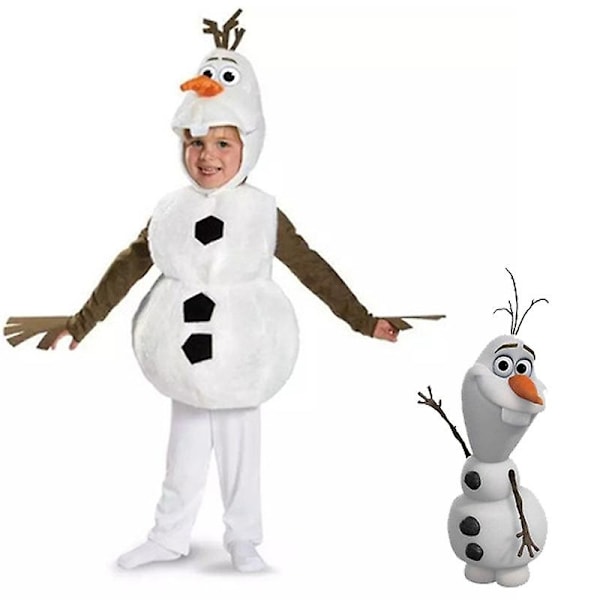 Frozen Olaf Deluxe Barnkostym Halloween Rollspel Kostym-WELLNGS S