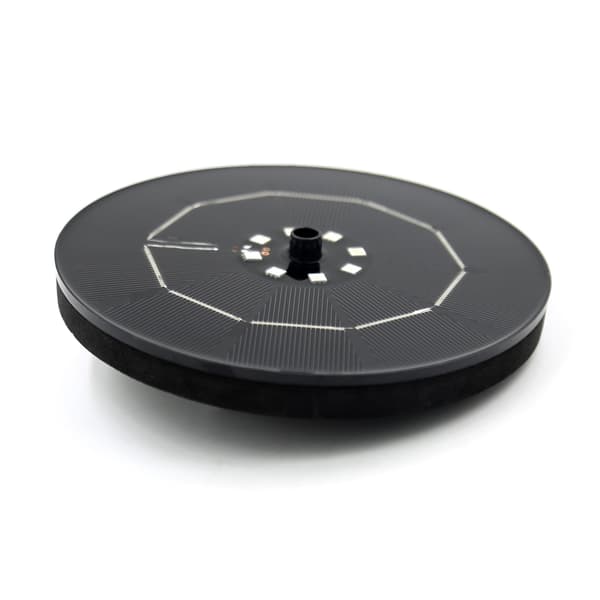 Soldrevet springvand, med batteri, 16 cm