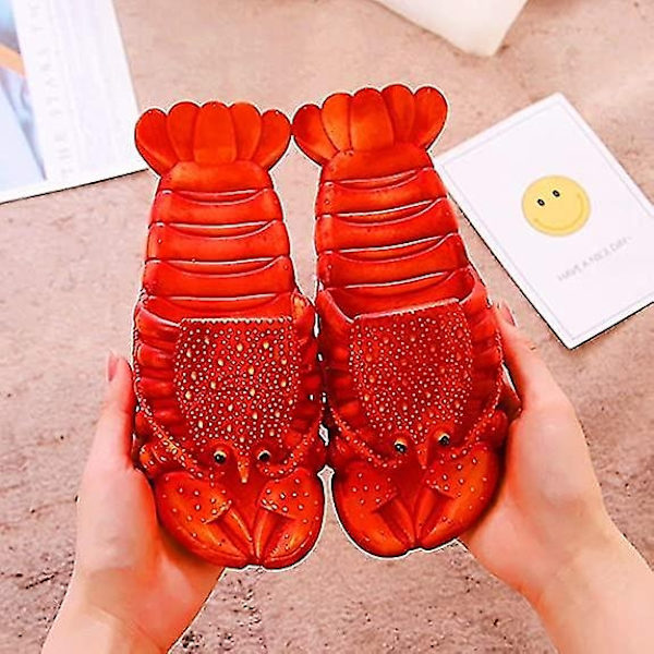 Unisex hummeriltossut, hummeri-sandaalit, eläin tossut, eläin kala tossut, hummeriltossut - WELLNGS RED 38-39