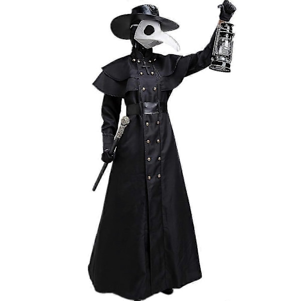 Halloween Middelalder Punk Europæisk og Amerikansk Pestedoktor Birdman Cosplay Kåbe Kostume-WELLNGS 2XL