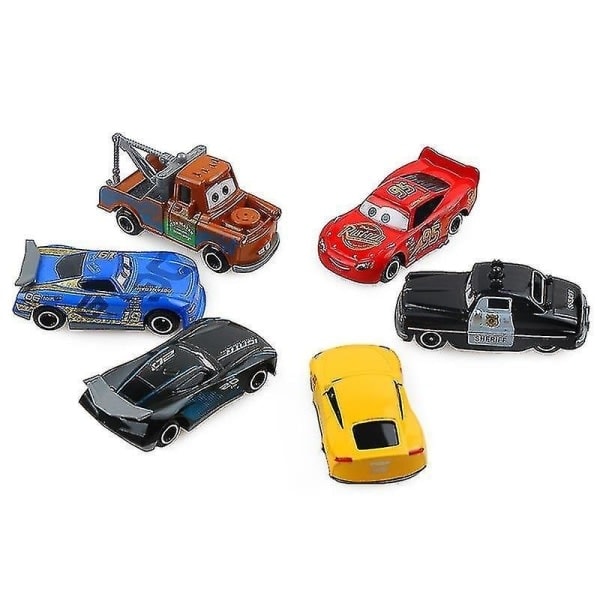 Disney Pixar Cars 3 -sarjan seitsemäs setti: Lightning McQueen, Jackson Storm, Uncle Mike -kuorma-auto 1:55 -mittakaavassa, valumuovista valmistettu metalliauto, poikien joululahja -WELLNGS