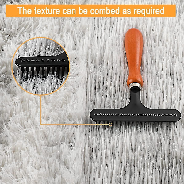 Teppe Rake, Håndholdt Teppe Rake, Gjør Tepper Fluffy Igjen, Rengjør Hår, La Teppe Gjenopprette Mykhet-WELLNGS 0 1pcs
