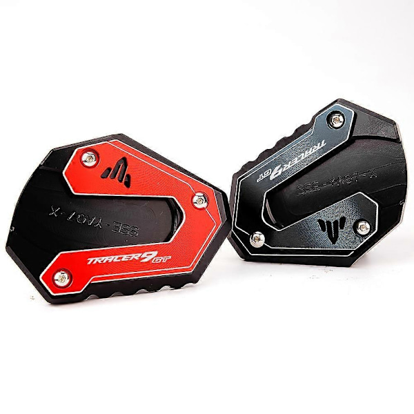 för Yamaha TRACER 9 GT 9GT Tracer9GT 2021-2023 2022 Motorcykeltillbehör Stödfotsplatta Sidostöd Förstorare DäckventilkåpaMotor-WELLNGS Red Combo