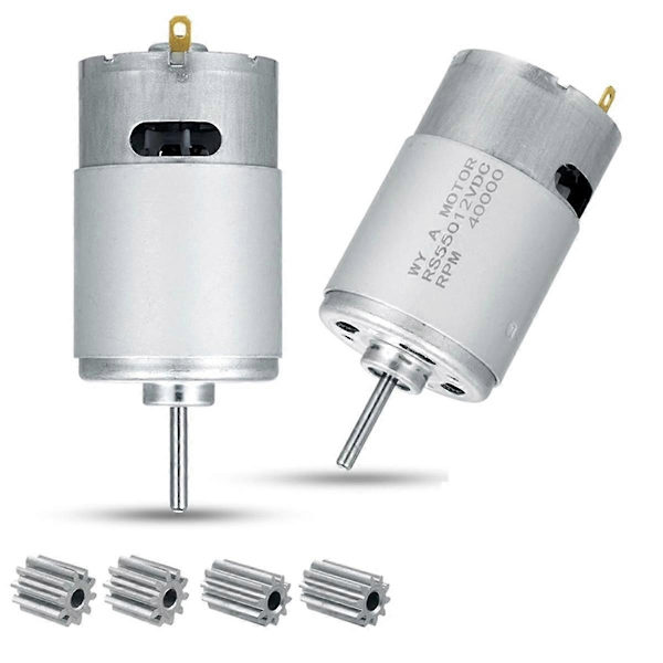 12V 40000RPM Elmotor 2-pack, Hög Hastighet Motor RS555 Barn Leksaksbilar Motorer Barn Leksaksbilar Växellåda Tillbehör - WELLNGS
