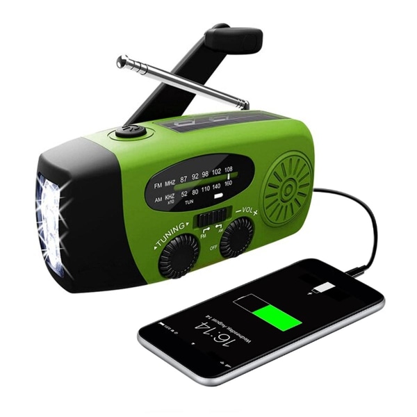 Crank radio with solar cells and dynamo - Green-WELLNGS green