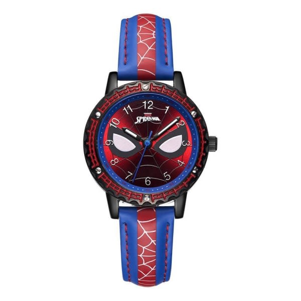Barneklokke blå spiderman analog armbåndsur-WELLNGS