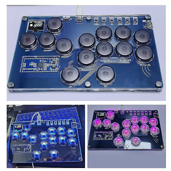 Joystick Hitbox Keyboard Arcade Stick Controller för PS5, PS-WELLNGS Gray