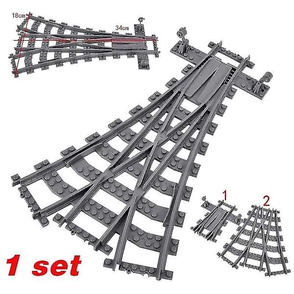 Nye By Tog Fleksible Spor Bløde Lige Buede Skinner Skift Byggeklods Kreative Modeller Jernbaner legetøj til Børn Gaver-WELLNGS Train Tracks-4pcs