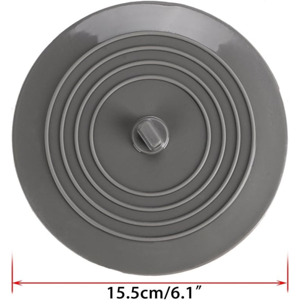 2-pack 6 tums universal silikongummi - badkarspropp avtappningsplugg cover för köksbadrum diskbänk Badkar-WELLNGS