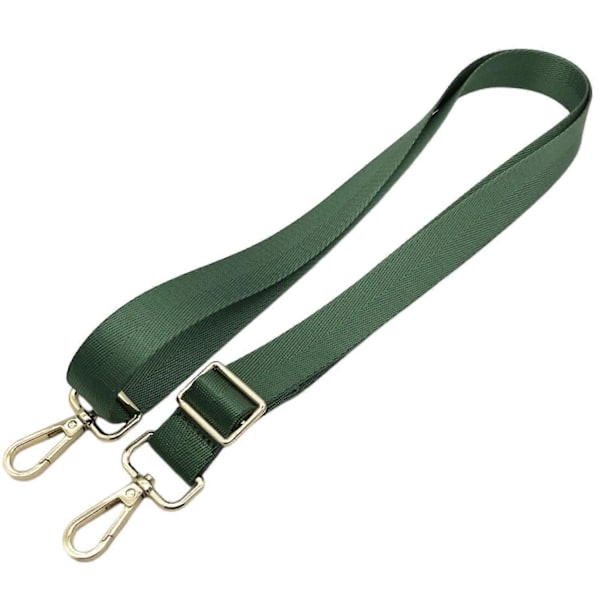 Färgglad Väska Axelrem med Karbinhake Justerbar Breddad Enkel Axel Crossbody Meddelande-WELLNGS Green