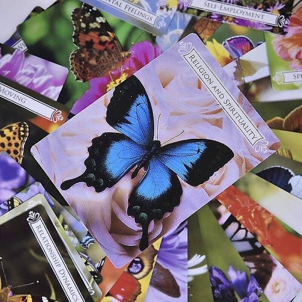 Butterfly Oracle Cards: 44 kort Tarot Deck Engelsk Versjon Divination Oracle-WELLNGS