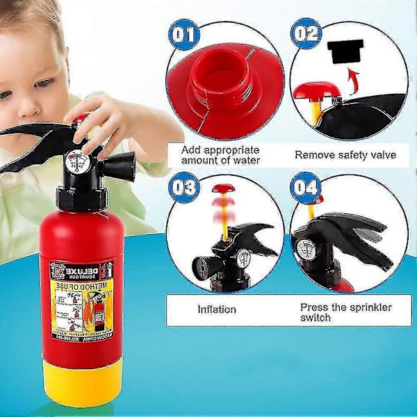 Lasten palomiesasu, Sam-palomiehen rooliasu, työvaatteet, puku, lapsen esiintymisasu, juhlapuku - WELLNGS water gun