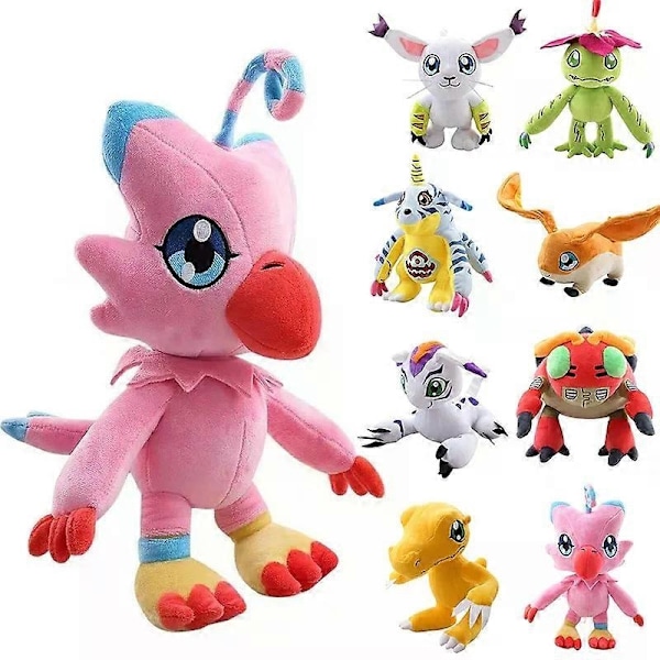 Gaibosi Digimon Adventure Plysjleketøy Patamon Agumon Tailmon Gomamon Piyomon Gabumon Tentomon Kosedukke Barn Plysj Julegaver-WELLNGS E