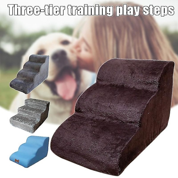 Komfort Kjæledyr Hundetrapp Svampetrapp Enkel Fjerning Vaskbar Klatretrinn for Kjæledyr-WELLNGS Ramp Circle 60*42*39CM