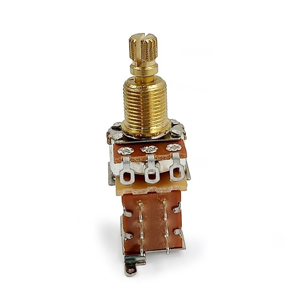 1 stk Gitar Push/Push Potensiometer Kort Aks Push Push Potensiometer Elektrisk Gitar Pot A500k F-WELLNGS