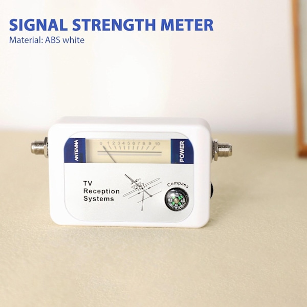 Dvb-t Finder Digital Antenn för Terrestrial Tv Signalstyrkemätare Vit-WELLNGS