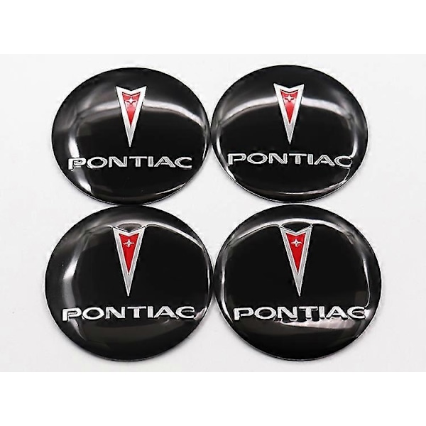 4kpl 56mm 60mm Pontiac Logo Auton Vanteen Keskikuppi Auton Vanne Muutos Pölytiivis Merkkisuojus Tarrat Muotoilutarvikkeet - WELLNGS Pontiac A black 60 silver cap