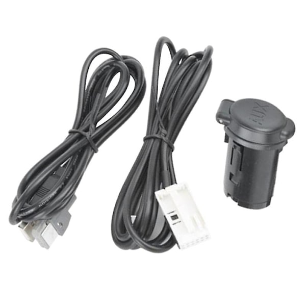 Bilstereo Hunn USB Aux Kabelsett for Peugeot 206 207 307 308 407 408 508 607 for Citroen C3 C4 C5 C6 for Rd43 Rd45-WELLNGS