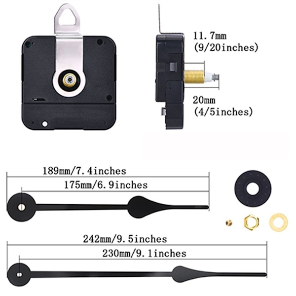 Clock movement quartz clock 20MM-WELLNGS 20mm