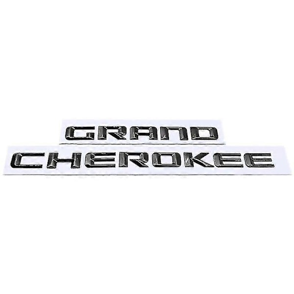 3D ABS Kromi Musta Logo Grand Cherokee Tunnus Kirjaimet Nimikyltti Auton Oven Merkki Tarra Jeep Grand Cherokee Tarra Lisävarusteet - WELLNGS Glossy Black 13-16