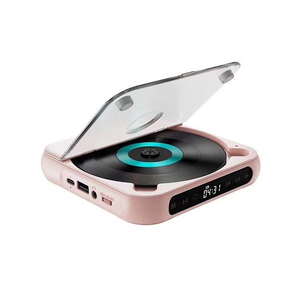 Portable Cd Player Bluetooth Speaker,led Screen, Stereo Player, Wall Mountable Cd Music Player With-WELLNGS