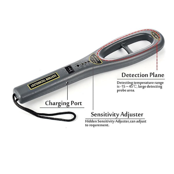 1 stk Gc-101h Høy følsomhet Metalldetektor Profesjonell Håndholdt Sikkerhetskroppsinspeksjonssøk Bærbar Sikkerhetsskannerverktøy-WELLNGS