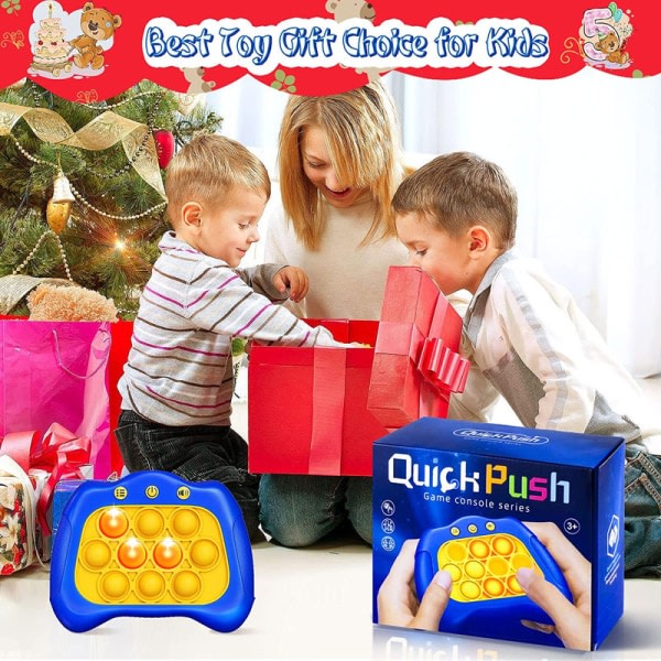 Pop Fidget Toy It Game, Push Bubble Stress Light-Up Toys Light Blue Cherry-WELLNGS