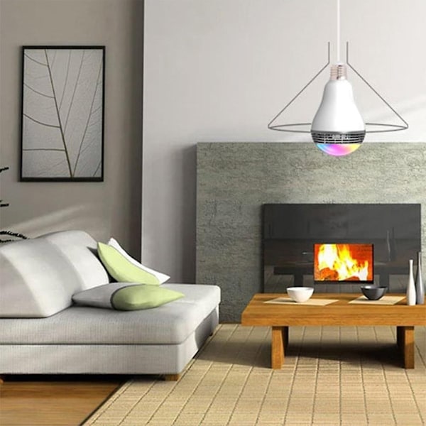 Wifi Smart Rgb E27 Musiklampa Bluetooth Audio Högtalare Dimbar Led Trådlös Musiklampa Ljus Färgförändring, 100% Ny-WELLNGS