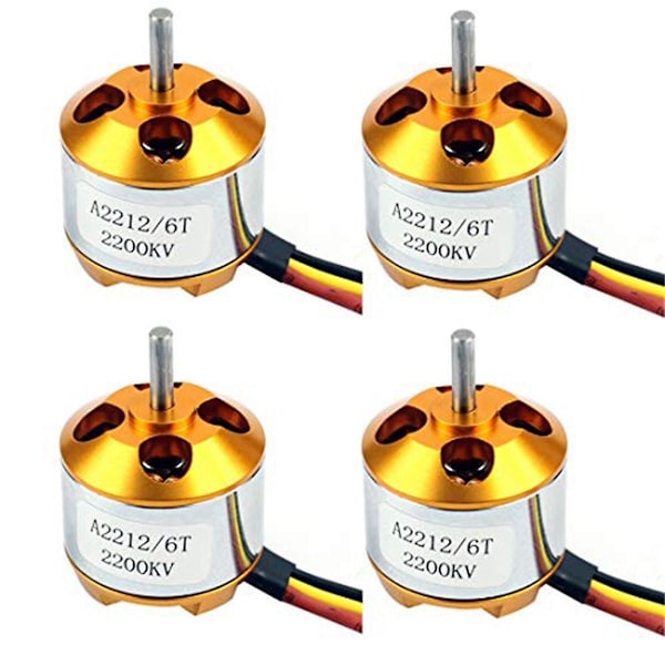 4 stk 2212 2200kv Børsteløse Motorer med Montering 6t til DIY RC Fly Fly Multi-kopter Quadcopter-WELLNGS